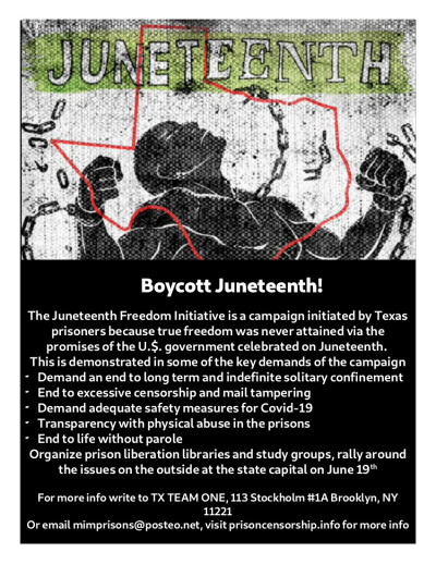 Juneteenth Freedom Initiative flyer