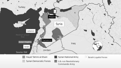 Syria map of war December 2024